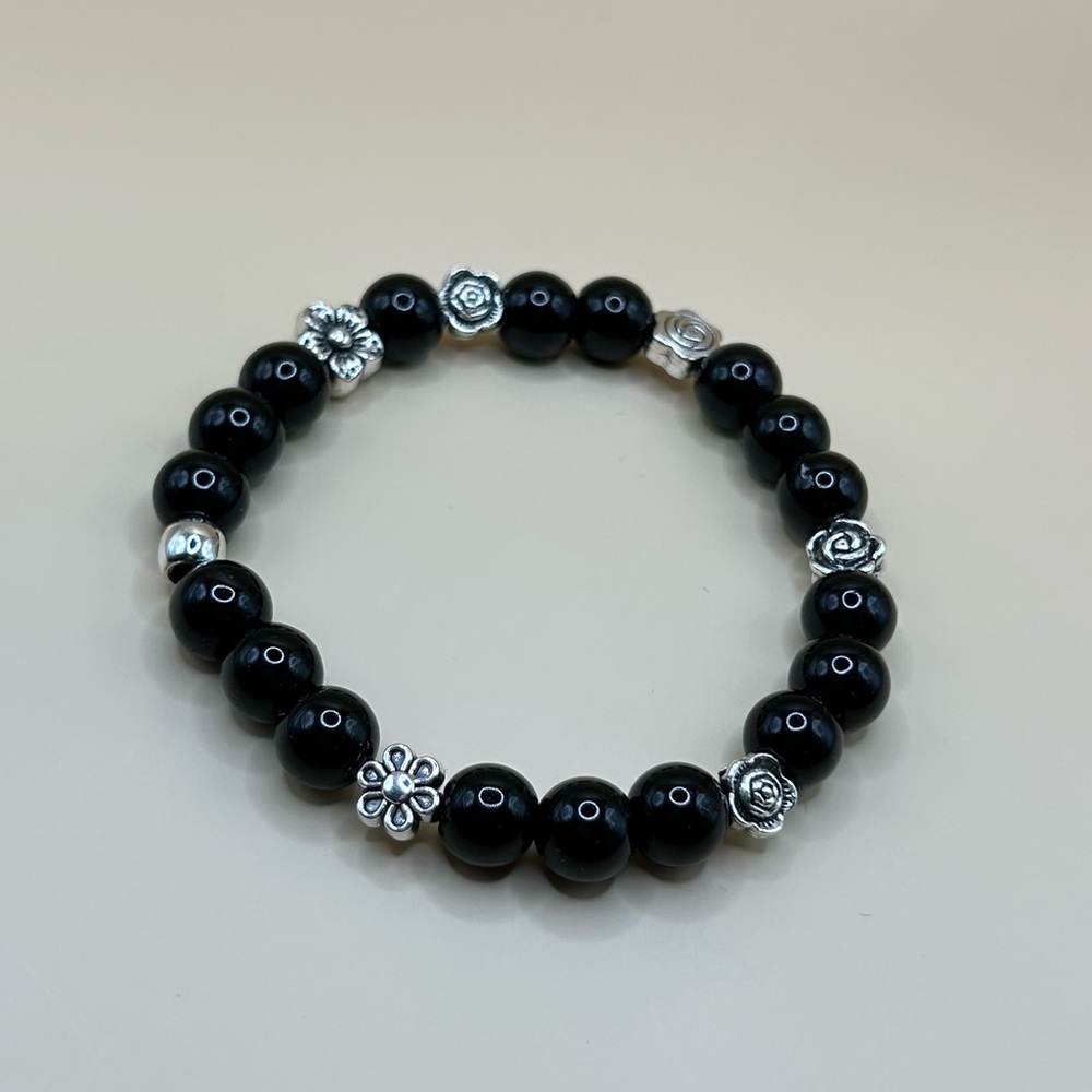 Handmade Midnight Bracelet (Stretchy)